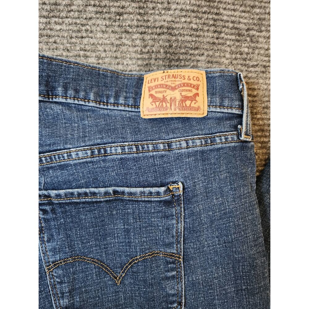 Levi Strauss Women's Size 18 725 High Rise BootCut Denim Stretch Blue Jeans - Picture 4 of 13